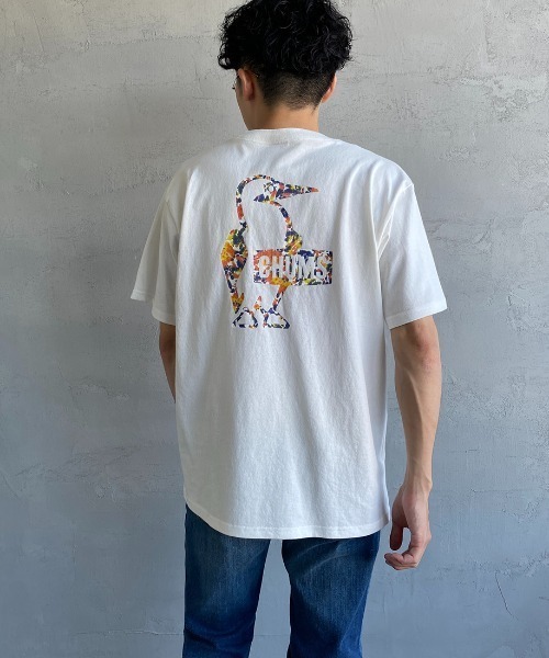 CHUMS（チャムス）の「[CHUMS/チャムス] ブービーロゴ オーシャンダイ柄 バックプリントTシャツ（Tシャツ/カットソー・レディース・ネイビー/ブラック/ホワイト・L/M/XL）」の15枚目の写真
