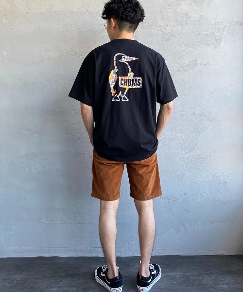 CHUMS（チャムス）の「[CHUMS/チャムス] ブービーロゴ オーシャンダイ柄 バックプリントTシャツ（Tシャツ/カットソー・レディース・ネイビー/ブラック/ホワイト・L/M/XL）」の21枚目の写真