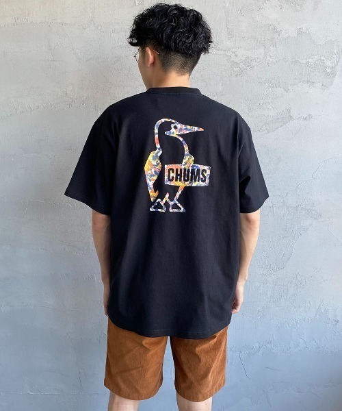 CHUMS（チャムス）の「[CHUMS/チャムス] ブービーロゴ オーシャンダイ柄 バックプリントTシャツ（Tシャツ/カットソー・レディース・ネイビー/ブラック/ホワイト・L/M/XL）」の18枚目の写真