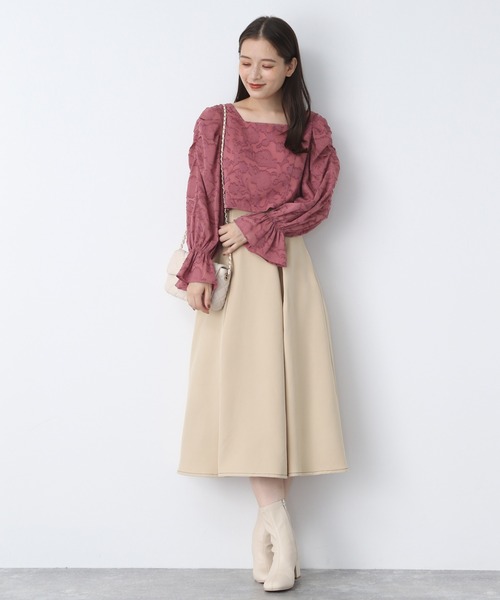 mysty woman（ミスティウーマン）の「セパレートジャンスカ2 165130（ワンピース・レディース・ブラック/アイボリー/ブラウン系その他・SMALL/MEDIUM）」の4枚目の写真