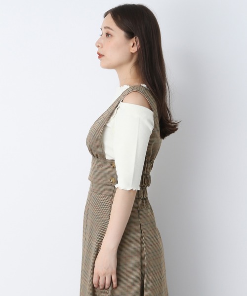 mysty woman（ミスティウーマン）の「セパレートジャンスカ2 165130（ワンピース・レディース・ブラック/アイボリー/ブラウン系その他・SMALL/MEDIUM）」の7枚目の写真