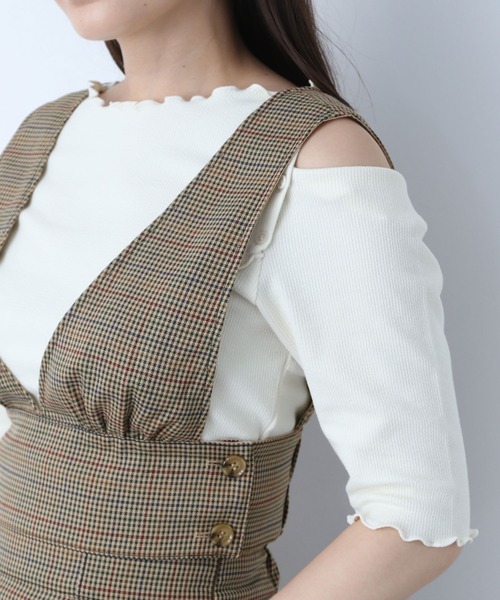 mysty woman（ミスティウーマン）の「セパレートジャンスカ2 165130（ワンピース・レディース・ブラック/アイボリー/ブラウン系その他・SMALL/MEDIUM）」の11枚目の写真