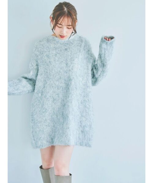 dazzlin(ダズリン)の「ミックスカラーブークレチュニック(ニット/セーター・レディース・ピンク/ブルー/グレー/パープル・FREE)」の13枚目の写真