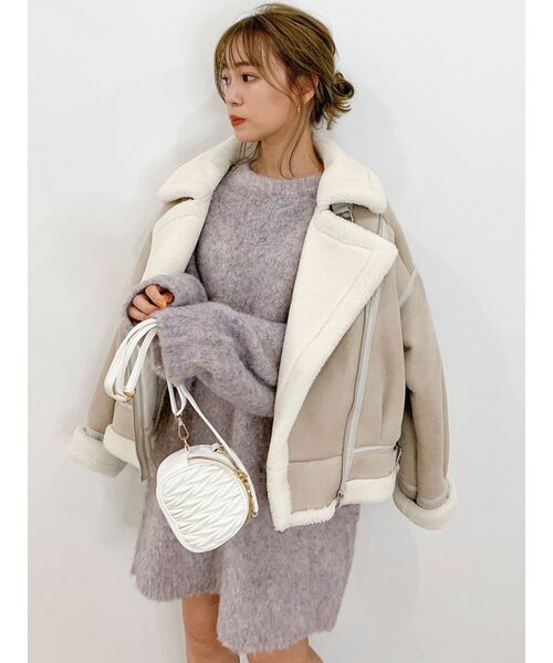 dazzlin(ダズリン)の「ミックスカラーブークレチュニック(ニット/セーター・レディース・ピンク/ブルー/グレー/パープル・FREE)」の8枚目の写真