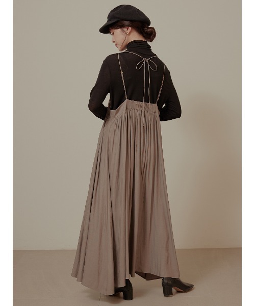 Stylevoice for xxx(スタイルヴォイスフォー)の「2WAYサテンギャザースカート(スカート・レディース・ブラック/カーキ・FREE)」の16枚目の写真