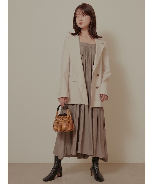 Stylevoice for xxx(スタイルヴォイスフォー)の「2WAYサテンギャザースカート(スカート・レディース・ブラック/カーキ・FREE)」の18枚目の写真