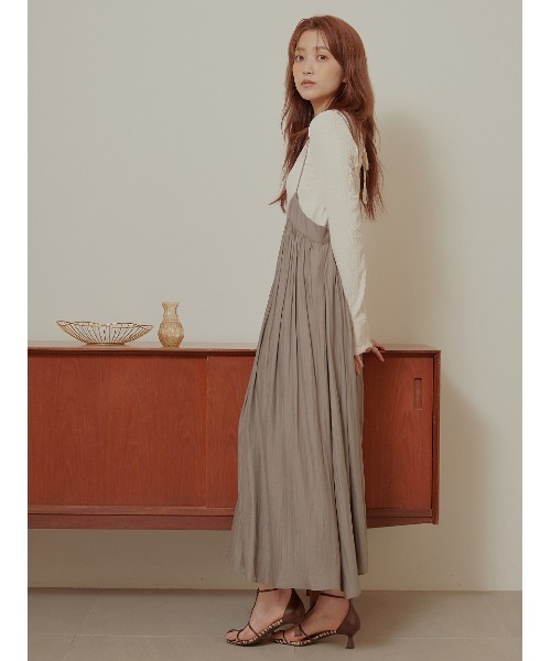 Stylevoice for xxx(スタイルヴォイスフォー)の「2WAYサテンギャザースカート(スカート・レディース・ブラック/カーキ・FREE)」の20枚目の写真