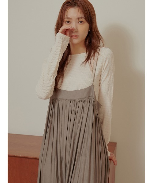 Stylevoice for xxx(スタイルヴォイスフォー)の「2WAYサテンギャザースカート(スカート・レディース・ブラック/カーキ・FREE)」の21枚目の写真