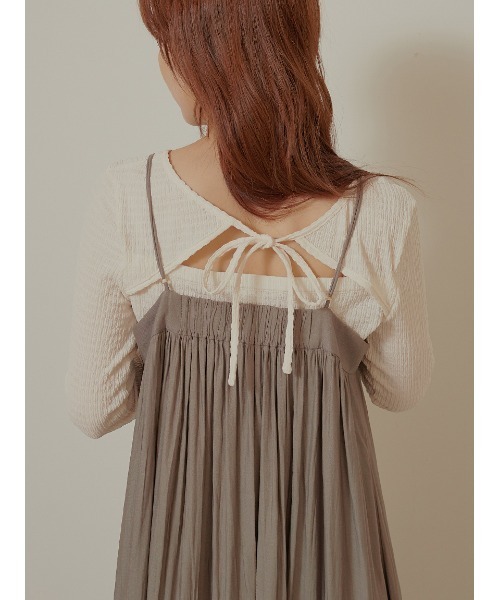 Stylevoice for xxx(スタイルヴォイスフォー)の「2WAYサテンギャザースカート(スカート・レディース・ブラック/カーキ・FREE)」の6枚目の写真