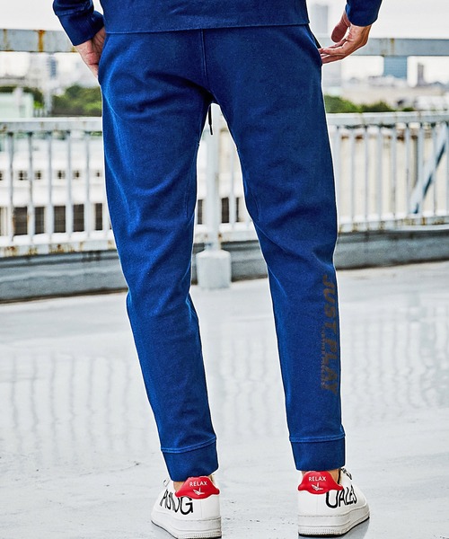 RATTLE TRAP（ラトルトラップ）の「【JUST PLAY】インディゴポンチ立体ジョガーパンツ<セットアップ対応＞（その他パンツ・メンズ・ブルー・LL/S/M/L）」の10枚目の写真