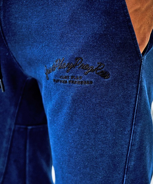 RATTLE TRAP（ラトルトラップ）の「【JUST PLAY】インディゴポンチ立体ジョガーパンツ<セットアップ対応＞（その他パンツ・メンズ・ブルー・LL/S/M/L）」の14枚目の写真