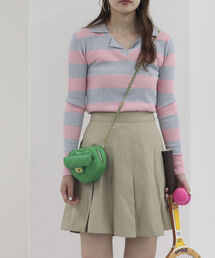 onulsoha | 衿付きボーダーニット(ニット/セーター)