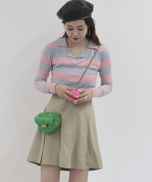 onulsoha（オヌルソハ）の「衿付きボーダーニット（ニット/セーター・レディース・グレー系その他/ブルー系その他/ホワイト系その他・38）」の12枚目の写真