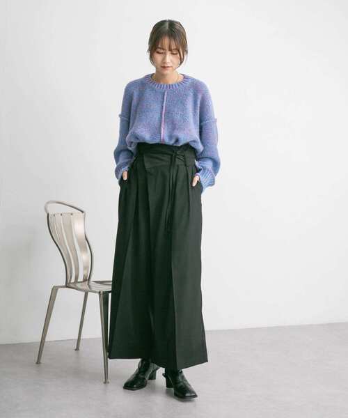 KBF（ケイビーエフ）の「カラーアウトリンキングMIXニット（ニット/セーター・レディース・ブラック系その他/ベージュ系その他/ブルー系その他・ONE）」の19枚目の写真