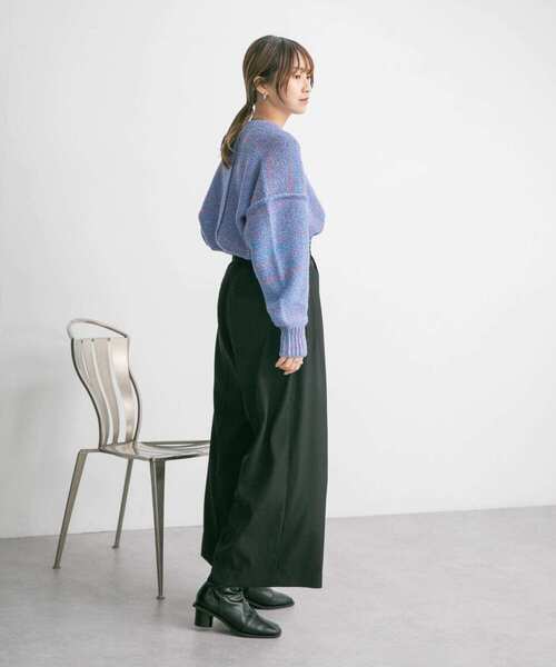 KBF（ケイビーエフ）の「カラーアウトリンキングMIXニット（ニット/セーター・レディース・ブラック系その他/ベージュ系その他/ブルー系その他・ONE）」の20枚目の写真