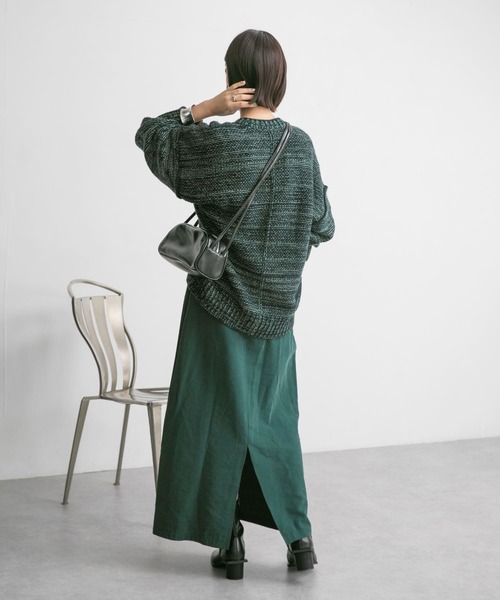 KBF（ケイビーエフ）の「カラーアウトリンキングMIXニット（ニット/セーター・レディース・ブラック系その他/ベージュ系その他/ブルー系その他・ONE）」の4枚目の写真