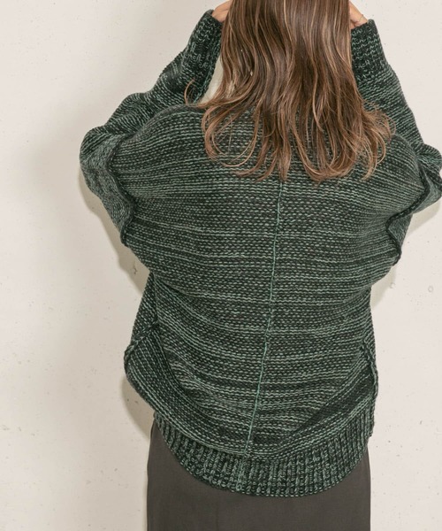 KBF（ケイビーエフ）の「カラーアウトリンキングMIXニット（ニット/セーター・レディース・ブラック系その他/ベージュ系その他/ブルー系その他・ONE）」の6枚目の写真