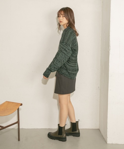 KBF（ケイビーエフ）の「カラーアウトリンキングMIXニット（ニット/セーター・レディース・ブラック系その他/ベージュ系その他/ブルー系その他・ONE）」の9枚目の写真