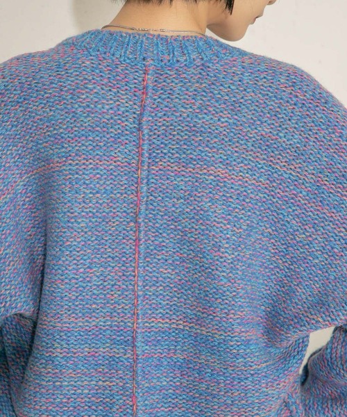 KBF（ケイビーエフ）の「カラーアウトリンキングMIXニット（ニット/セーター・レディース・ブラック系その他/ベージュ系その他/ブルー系その他・ONE）」の16枚目の写真