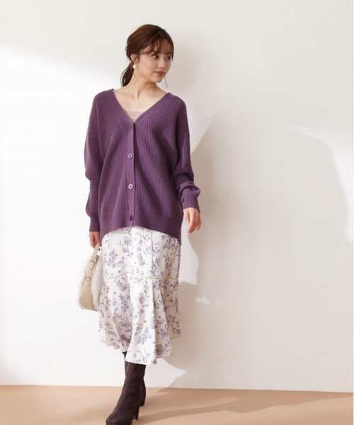 PROPORTION BODY DRESSING（プロポーションボディドレッシング）の「＜Ｅ＞レーストリミングフラワープリントマーメイドスカート / 1212227905（スカート・レディース・オフホワイト/ブルー系その他・MEDIUM/SMALL）」の3枚目の写真