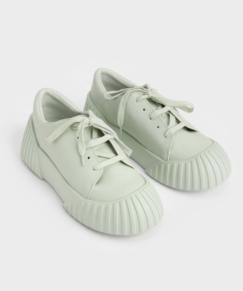 CHARLES & KEITH（チャールズ & キース）の「Adrian アドリアン チャンキーソールスニーカー（スニーカー・レディース・ライトグリーン/オフホワイト/ブラック・23cm/23.5cm/24.5cm/22.5cm/25cm）」の11枚目の写真