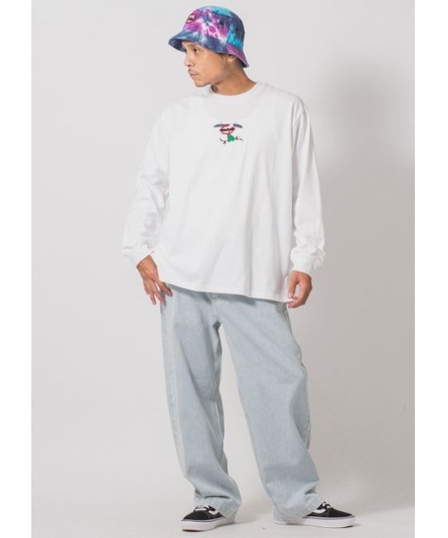 RE730(アールイーセブンサーティー)の「RE730 なみおくん スケボーロングスリーブTシャツ(Tシャツ/カットソー・メンズ・オフホワイト/ブラック・MEDIUM/LARGE/X-LARGE)」の3枚目の写真