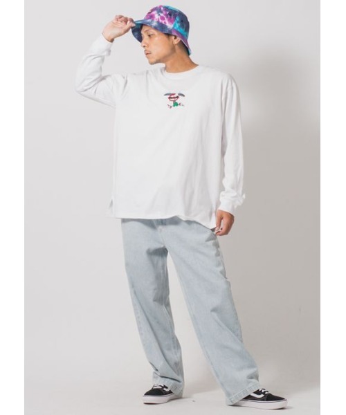 RE730(アールイーセブンサーティー)の「RE730 なみおくん スケボーロングスリーブTシャツ(Tシャツ/カットソー・メンズ・オフホワイト/ブラック・MEDIUM/LARGE/X-LARGE)」の4枚目の写真