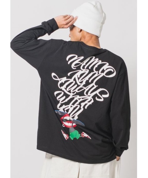 RE730(アールイーセブンサーティー)の「RE730 なみおくん スケボーロングスリーブTシャツ(Tシャツ/カットソー・メンズ・オフホワイト/ブラック・MEDIUM/LARGE/X-LARGE)」の16枚目の写真