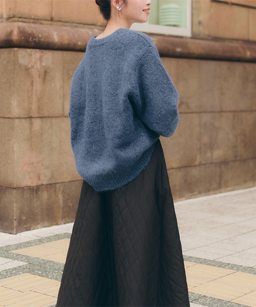 titivate（ティティベイト）の「ｱｰﾑｳｫｰﾏｰ付ﾆｯﾄﾌﾟﾙｵｰﾊﾞｰ（ニット/セーター・レディース・ベージュ/グレー/ブルー/ブラウン・M/S）」の6枚目の写真