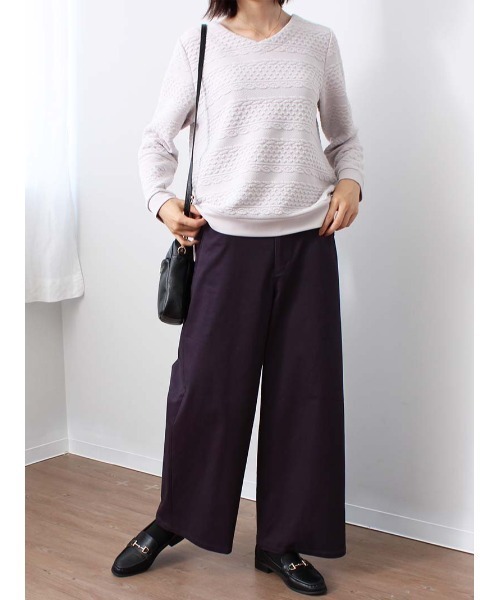 MB mint breeze(エムビーミントブリーズ)の「【M~5L 大きいサイズ】Vネック ボーダー カットソー(Tシャツ/カットソー・レディース・ネイビー/クリーム/グリーン・L/LL/3L/4L/5L/M)」の8枚目の写真