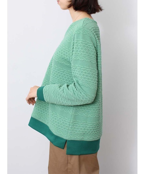 MB mint breeze(エムビーミントブリーズ)の「【M~5L 大きいサイズ】Vネック ボーダー カットソー(Tシャツ/カットソー・レディース・ネイビー/クリーム/グリーン・L/LL/3L/4L/5L/M)」の12枚目の写真