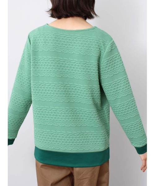 MB mint breeze(エムビーミントブリーズ)の「【M~5L 大きいサイズ】Vネック ボーダー カットソー(Tシャツ/カットソー・レディース・ネイビー/クリーム/グリーン・L/LL/3L/4L/5L/M)」の13枚目の写真