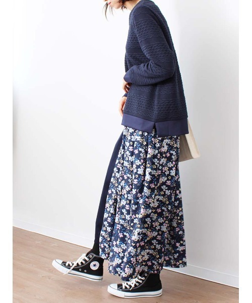 MB mint breeze(エムビーミントブリーズ)の「【M~5L 大きいサイズ】Vネック ボーダー カットソー(Tシャツ/カットソー・レディース・ネイビー/クリーム/グリーン・L/LL/3L/4L/5L/M)」の19枚目の写真