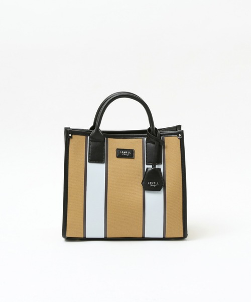 LOWELL things（ロウェル　シングス）の「●【WEB限定】ペイントライントートBAG（トートバッグ・レディース・ベージュ/パープル・フリー）」の8枚目の写真