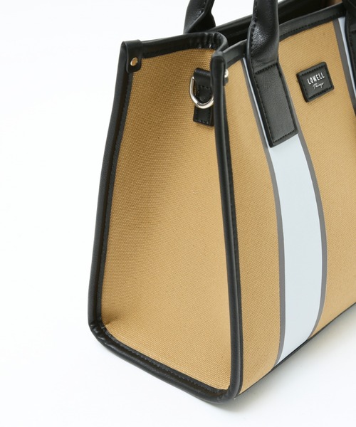 LOWELL things（ロウェル　シングス）の「●【WEB限定】ペイントライントートBAG（トートバッグ・レディース・ベージュ/パープル・フリー）」の12枚目の写真