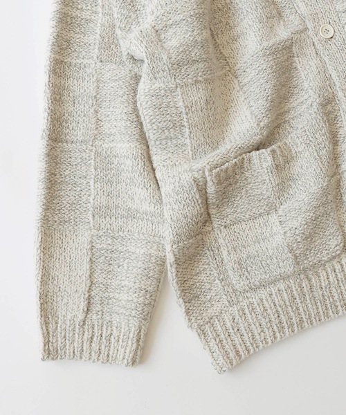 NUMBER (N)INE(ナンバーナイン)の「WOOL MIX PLAID CREWNECK KNIT CARDIGAN(カーディガン/ボレロ・メンズ・レッド/アイボリー/ブラック・2/3/4)」の5枚目の写真