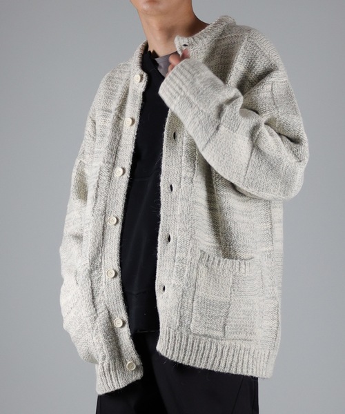 NUMBER (N)INE(ナンバーナイン)の「WOOL MIX PLAID CREWNECK KNIT CARDIGAN(カーディガン/ボレロ・メンズ・レッド/アイボリー/ブラック・2/3/4)」の14枚目の写真