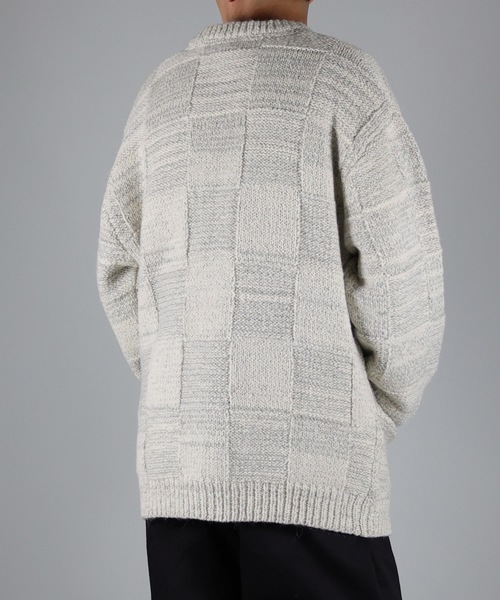 NUMBER (N)INE(ナンバーナイン)の「WOOL MIX PLAID CREWNECK KNIT CARDIGAN(カーディガン/ボレロ・メンズ・レッド/アイボリー/ブラック・2/3/4)」の17枚目の写真