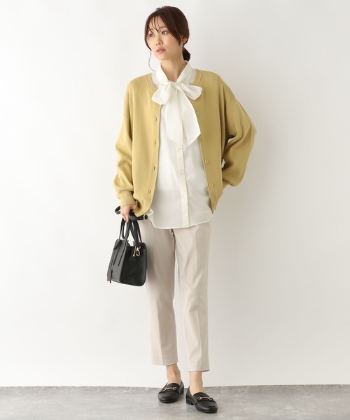 GLOBAL WORK（グローバルワーク）の「マルチWAYボウタイブラウス/123312（シャツ/ブラウス・レディース・ホワイト/ワンウォッシュ/ベージュ系その他・FREE）」の4枚目の写真