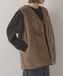 Kari & lili | ファーZIPベスト(ベスト)