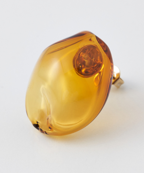 別注】【HARIO Lampwork Factory】 ピアスサンストーン