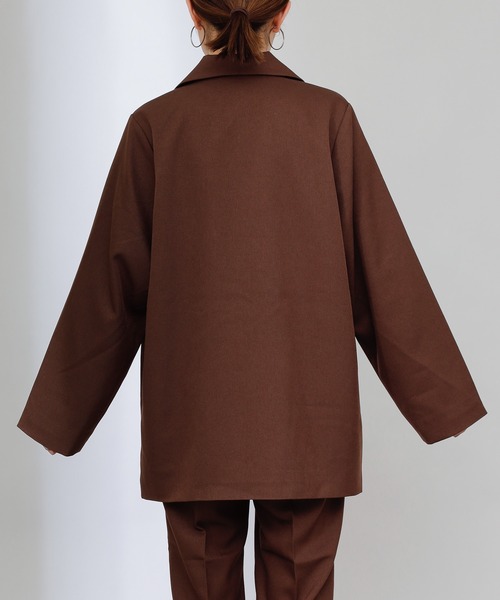 COLONY 2139（コロニートゥーワンスリーナイン）の「ウールライクセンタープレスパンツ＆ジャケット/セットアップ（セットアップ・レディース・ブラック/ブラウン/グレイッシュベージュ・FREE）」の12枚目の写真