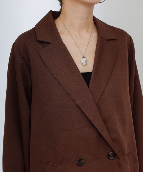 COLONY 2139（コロニートゥーワンスリーナイン）の「ウールライクセンタープレスパンツ＆ジャケット/セットアップ（セットアップ・レディース・ブラック/ブラウン/グレイッシュベージュ・FREE）」の13枚目の写真