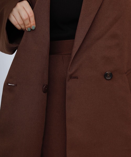 COLONY 2139（コロニートゥーワンスリーナイン）の「ウールライクセンタープレスパンツ＆ジャケット/セットアップ（セットアップ・レディース・ブラック/ブラウン/グレイッシュベージュ・FREE）」の15枚目の写真