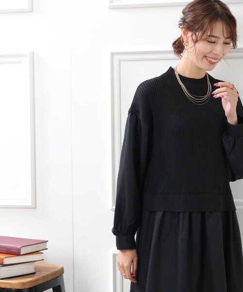 DRESKIP（ドレスキップ）の「◆ニットベストドッキングワンピース（ワンピース・レディース・ブラウン系その他/ブラック系/ブラック・03/02）」の13枚目の写真