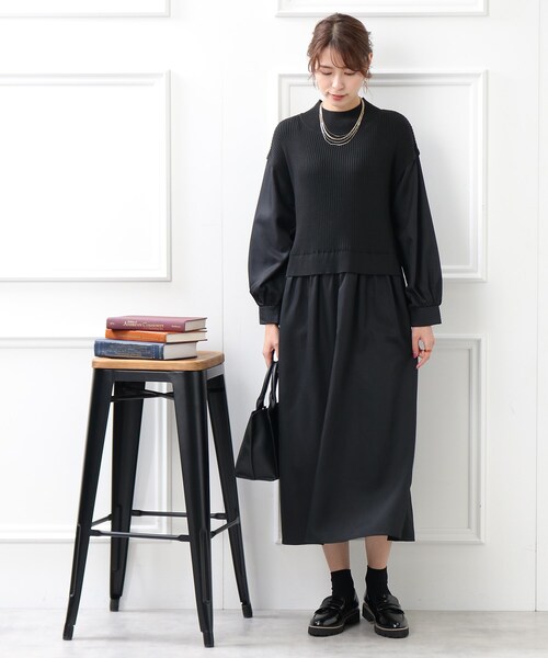 DRESKIP（ドレスキップ）の「◆ニットベストドッキングワンピース（ワンピース・レディース・ブラウン系その他/ブラック系/ブラック・03/02）」の17枚目の写真