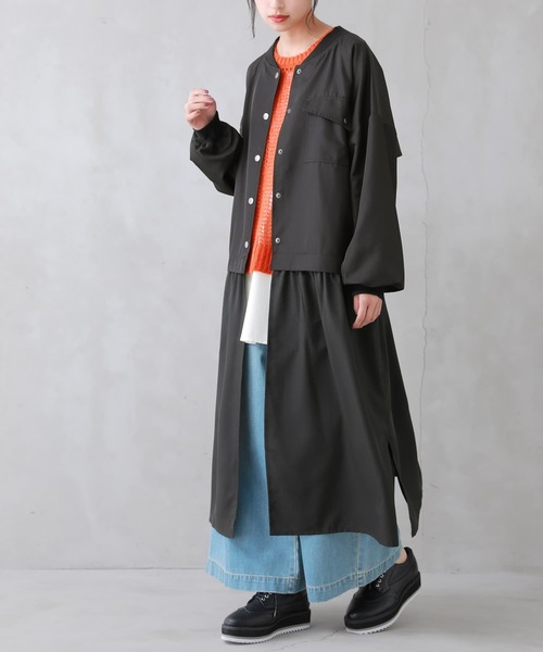 osharewalker（オシャレウォーカー）の「【廃盤】『メッシュ編みモヘヤタッチニット』（ニット/セーター・レディース・オレンジ/ネイビー・FREE）」の20枚目の写真