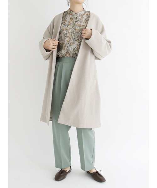 Samansa Mos2 blue(サマンサモスモスブルー)の「【吸湿発熱】マルチスタイルテーパードパンツ(その他パンツ・レディース・ブラウン/イエロー/ミント/チャコール/オフホワイト/ライトベージュ/ブラック・SMALL/LARGE/MEDIUM)」の8枚目の写真