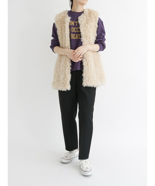 Samansa Mos2 blue(サマンサモスモスブルー)の「【吸湿発熱】マルチスタイルテーパードパンツ(その他パンツ・レディース・ブラウン/イエロー/ミント/チャコール/オフホワイト/ライトベージュ/ブラック・SMALL/LARGE/MEDIUM)」の13枚目の写真