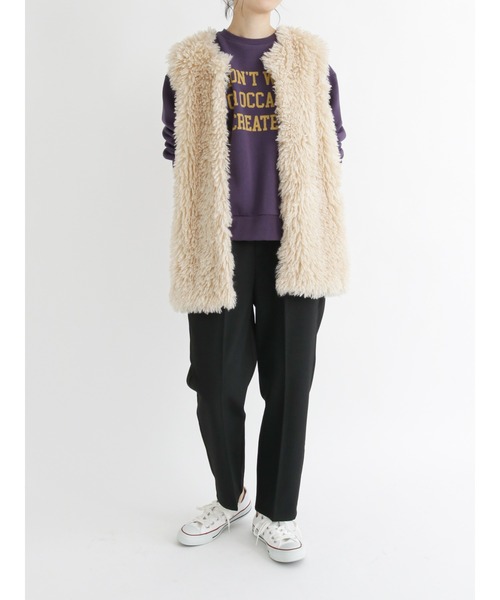 Samansa Mos2 blue(サマンサモスモスブルー)の「【吸湿発熱】マルチスタイルテーパードパンツ(その他パンツ・レディース・ブラウン/イエロー/ミント/チャコール/オフホワイト/ライトベージュ/ブラック・SMALL/LARGE/MEDIUM)」の14枚目の写真